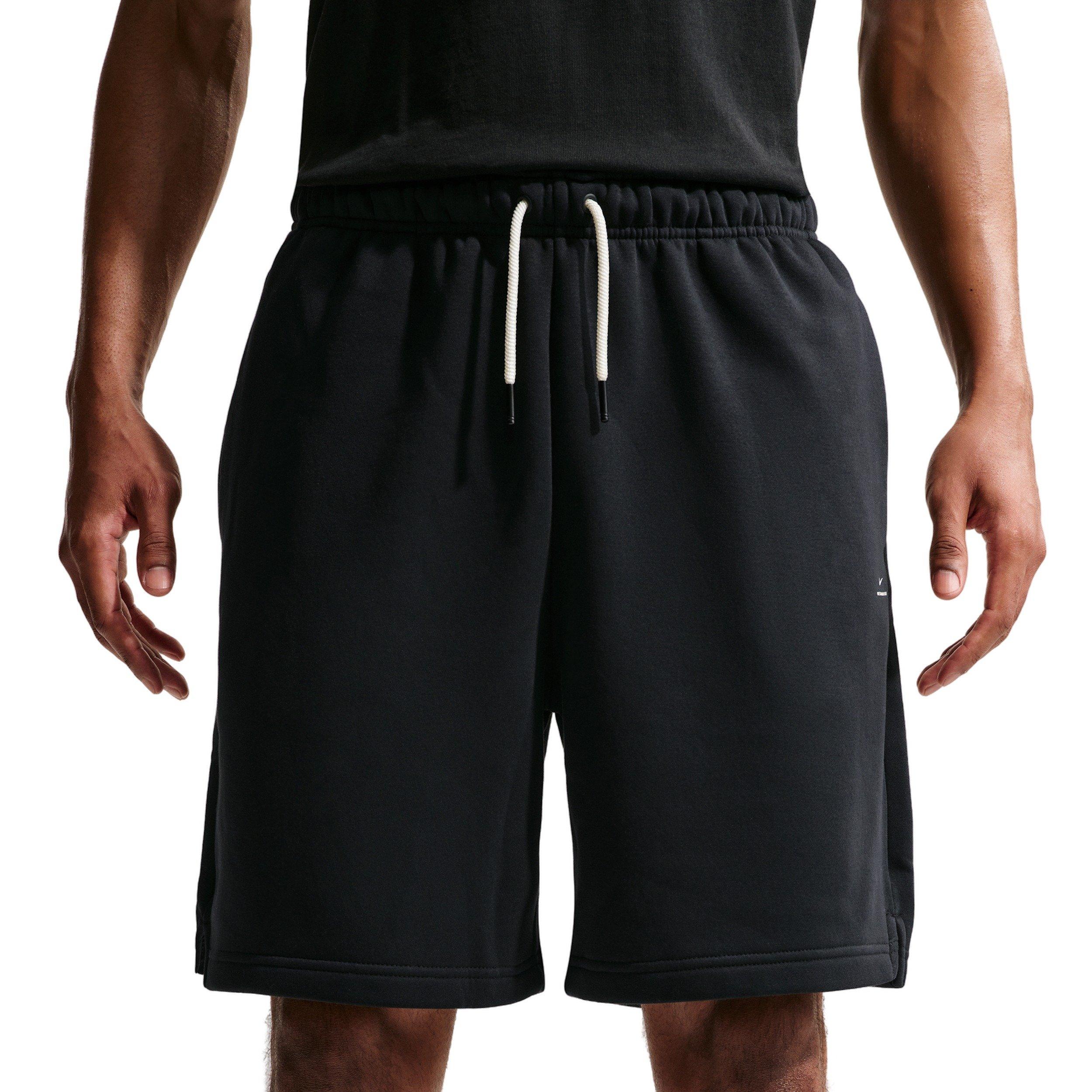Nike Men's Standard Issue Therma-FIT 8" Brushed Fleece Basketball Shorts - BLACK